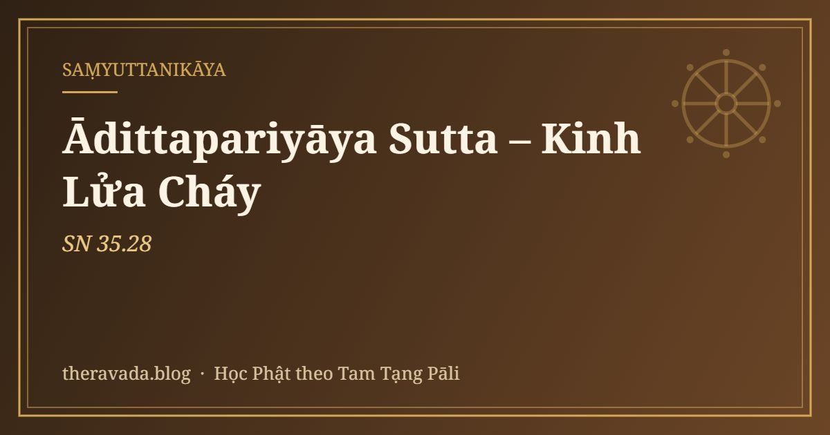 Ādittapariyāya Sutta – Kinh Lửa Cháy (SN 35.28)