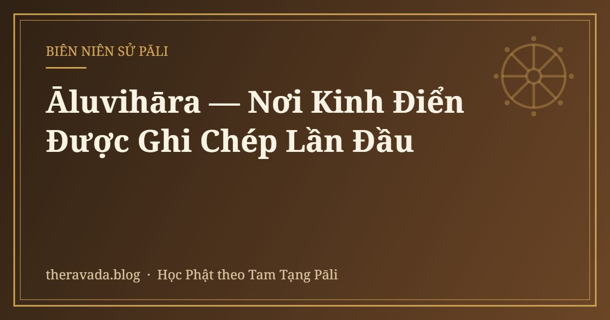 Āluvihāra — Nơi Kinh Điển Được Ghi Chép Lần Đầu