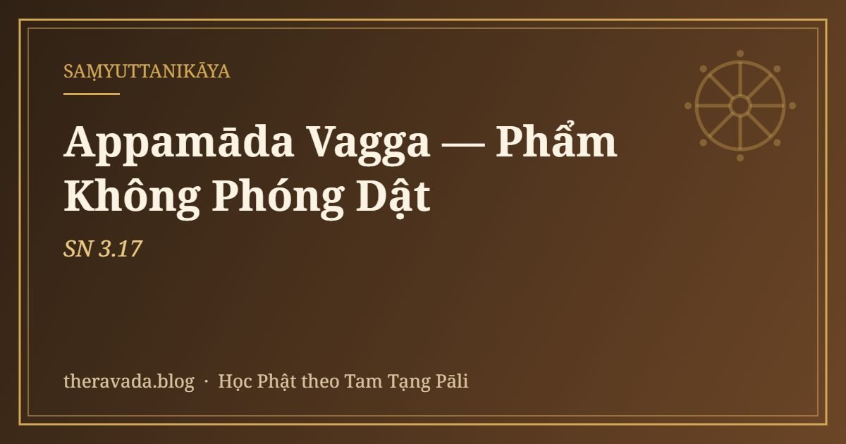Appamāda Vagga — Phẩm Không Phóng Dật (SN 3.17)
