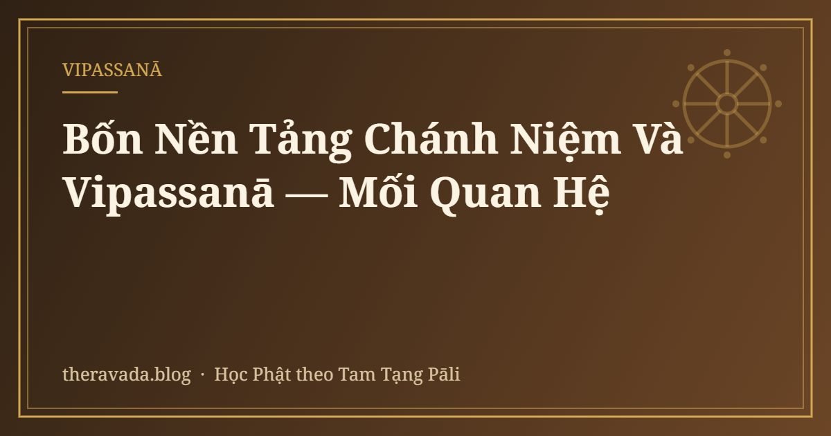 Bốn Nền Tảng Chánh Niệm Và Vipassanā — Mối Quan Hệ