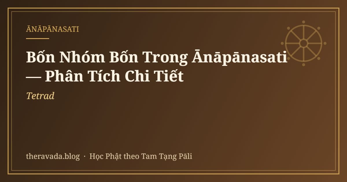 Bốn Nhóm Bốn (Tetrad) Trong Ānāpānasati — Phân Tích Chi Tiết