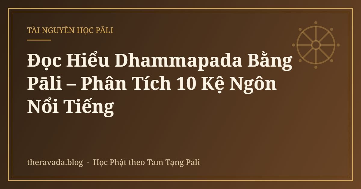 Đọc Hiểu Dhammapada Bằng Pāli – Phân Tích 10 Kệ Ngôn Nổi Tiếng