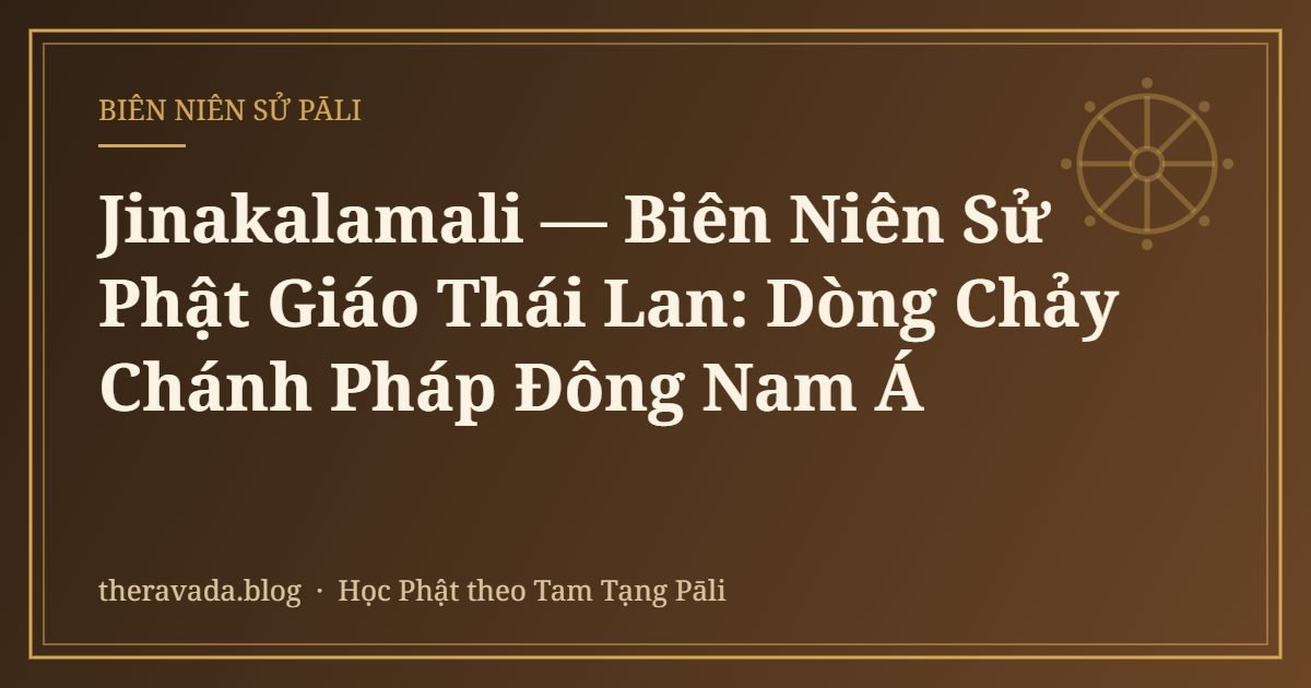 Jinakalamali — Biên Niên Sử Phật Giáo Thái Lan: Dòng Chảy Chánh Pháp Đông Nam Á