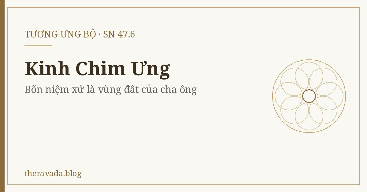 Kinh Chim Ưng (SN 47.6) – Bốn niệm xứ là vùng đất của cha ông