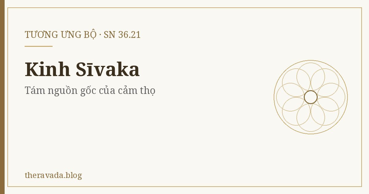 Kinh Sīvaka (SN 36.21) – Tám nguồn gốc của cảm thọ