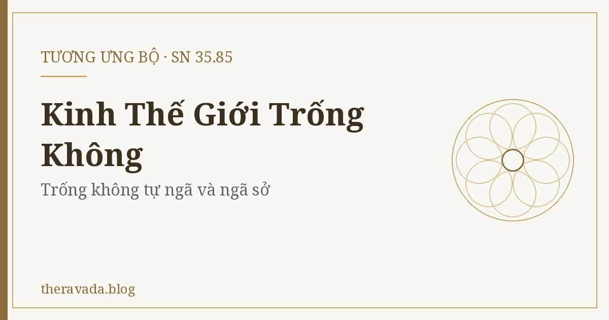 Kinh Thế Giới Trống Không (SN 35.85) – Trống không tự ngã và ngã sở