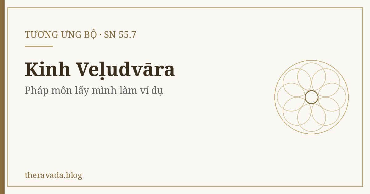 Kinh Veḷudvāra (SN 55.7) – Pháp môn lấy mình làm ví dụ