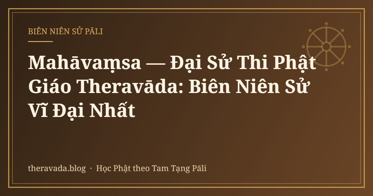Mahāvaṃsa — Đại Sử Thi Phật Giáo Theravāda: Biên Niên Sử Vĩ Đại Nhất