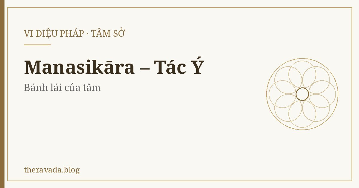 Manasikāra – Tác Ý (Tâm sở) – Bánh lái của tâm