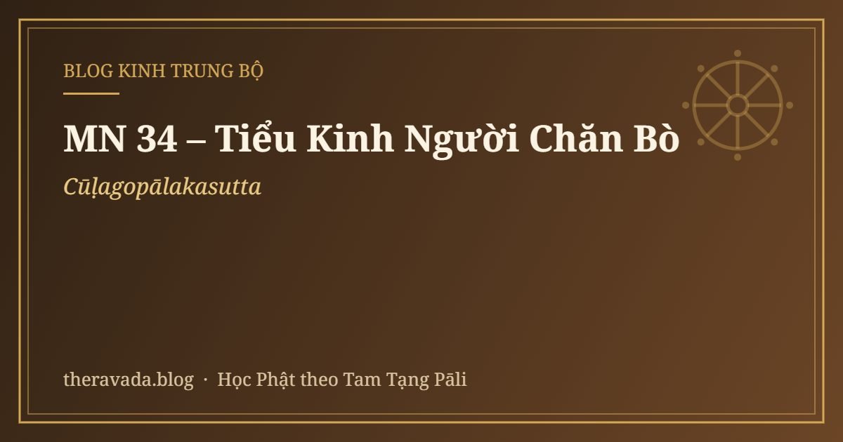 MN 34 – Tiểu Kinh Người Chăn Bò (Cūḷagopālakasutta)