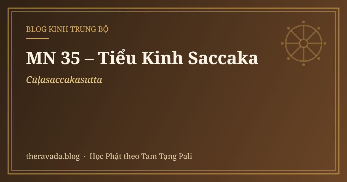 MN 35 – Tiểu Kinh Saccaka (Cūḷasaccakasutta)