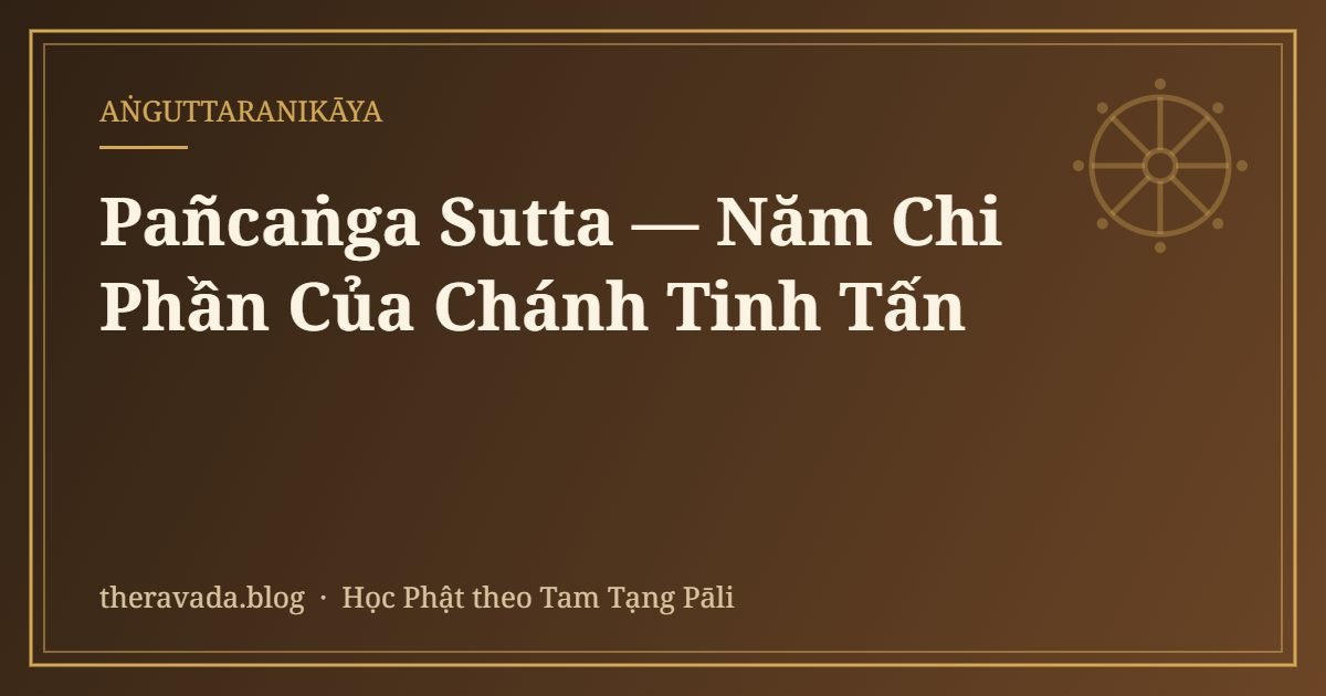 Pañcaṅga Sutta — Năm Chi Phần Của Chánh Tinh Tấn