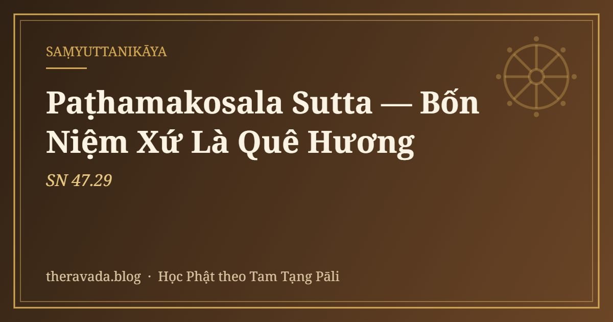 Paṭhamakosala Sutta — Bốn Niệm Xứ Là Quê Hương (SN 47.29)