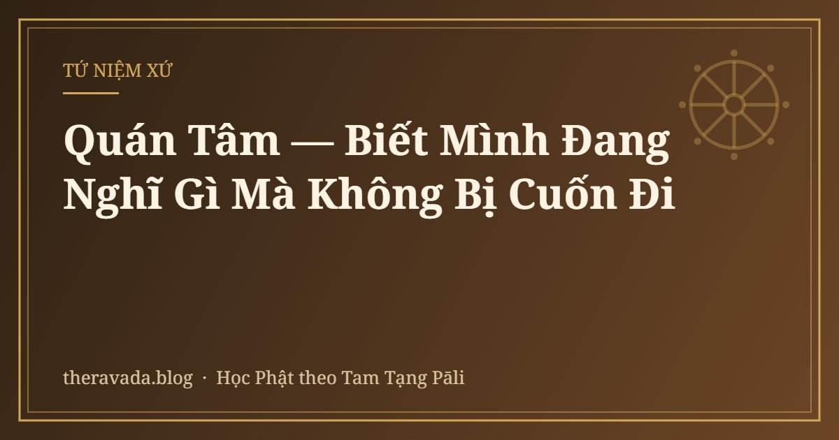 Quán Tâm — Biết Mình Đang Nghĩ Gì Mà Không Bị Cuốn Đi