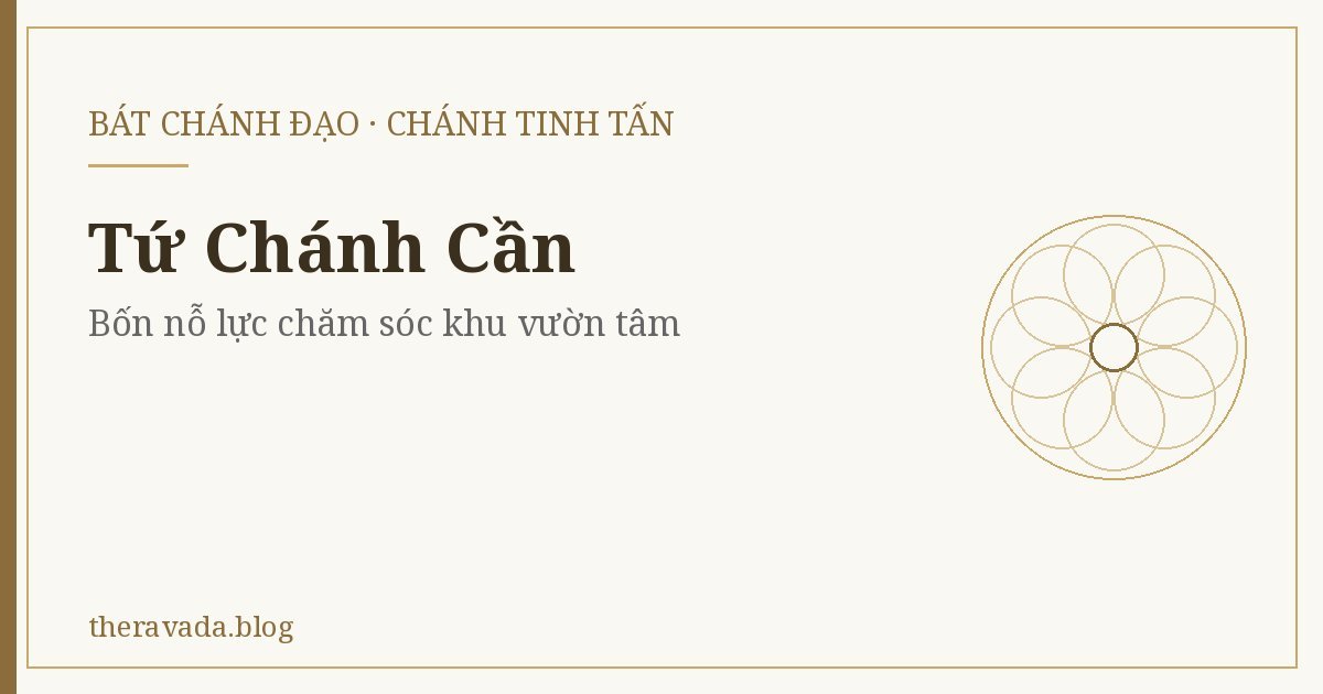 Tứ Chánh Cần (Chánh tinh tấn) – Bốn nỗ lực chăm sóc khu vườn tâm