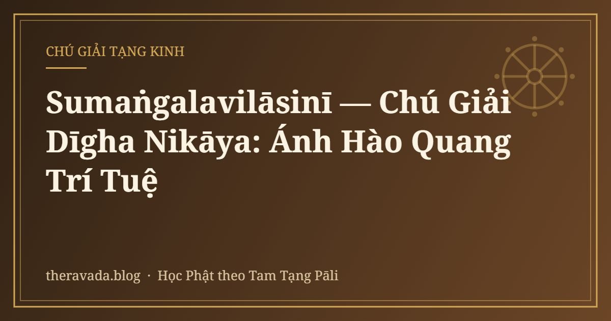Sumaṅgalavilāsinī — Chú Giải Dīgha Nikāya: Ánh Hào Quang Trí Tuệ