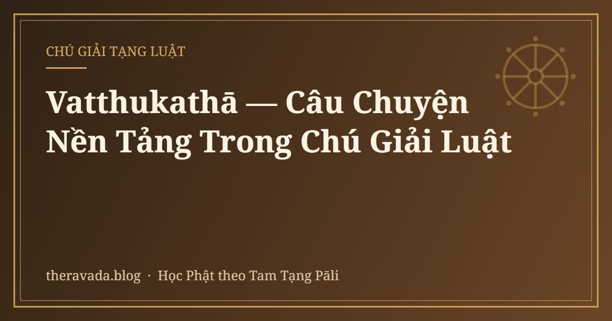 Vatthukathā — Câu Chuyện Nền Tảng Trong Chú Giải Luật